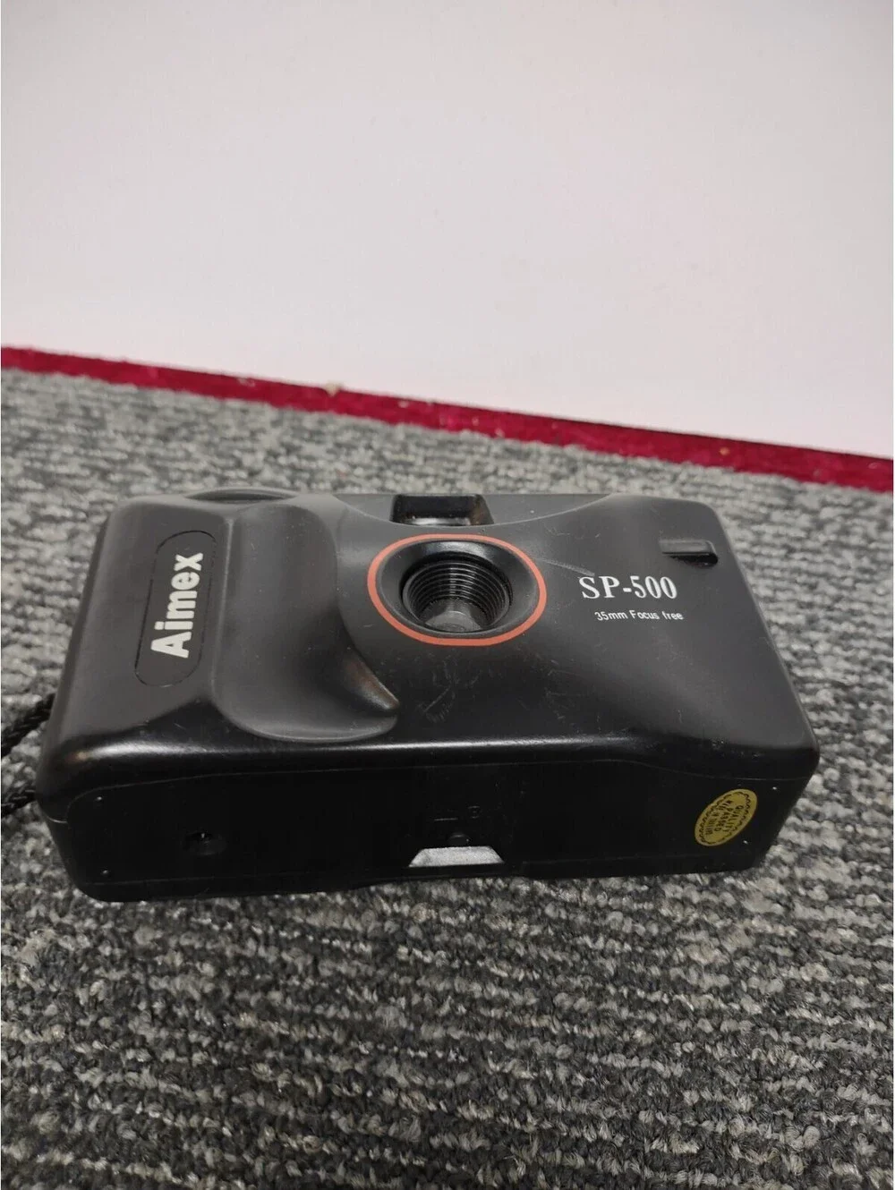 Aimex SP-500 35mm Focus Free Camera Black Plastic Untested